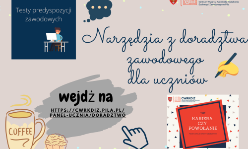 plakat narzedzia doradztwa zawodowego online dostepne na stronie cwrkdiz w pile
