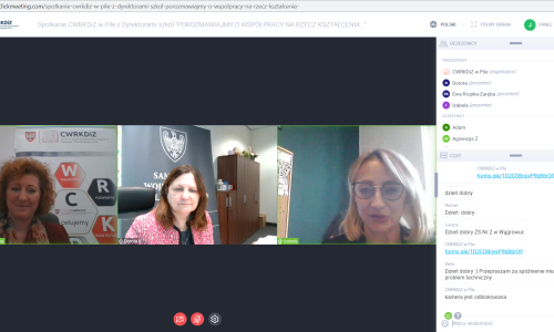 zrzut ekranu Spotkanie z dyrektorami szkol 01 02 2021 (4)