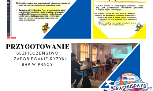 przygotowanie bezpieczenstwo i bhp w pracy w ramach wyjazdu Erasmus na sycylie; spotkanie z policjantem