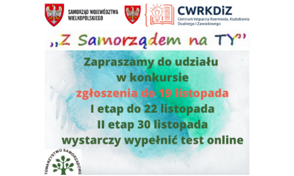 Wielkopolski Konkurs „Z Samorządem na TY”  I etap