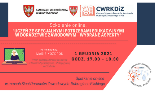 Spotkanie online w ramach Sieci Doradców Zawodowych Subregionu Pilskiego 1.12.2021 