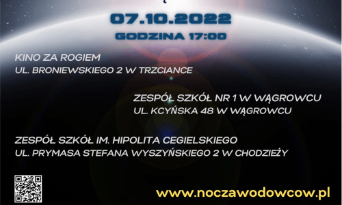 Plakat 3 lokalizacje Noc Zawodowcow 2022 CWRKDiZ w Pile